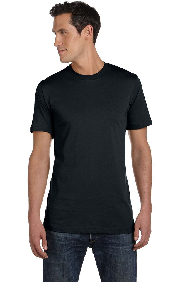 Solid Black Bella + Canva Unisex Heather CVC T-Shirt