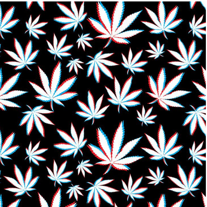 Printed Pattern Heat Transfer Vinyl - Custom 3D cannabis 420 plant