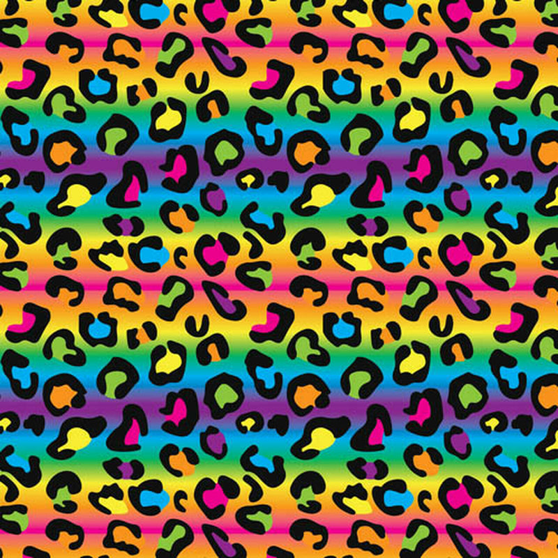 Printed Pattern Heat Transfer Vinyl - Rainbow Leopard
