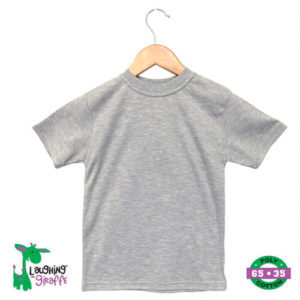 Heather Gray Toddler T-shirts – 65% Polyester 35% Cotton Blend Xs