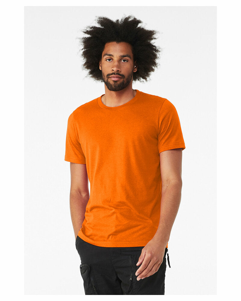 Neon Orange Bella + Canva Unisex Heather CVC T-Shirt