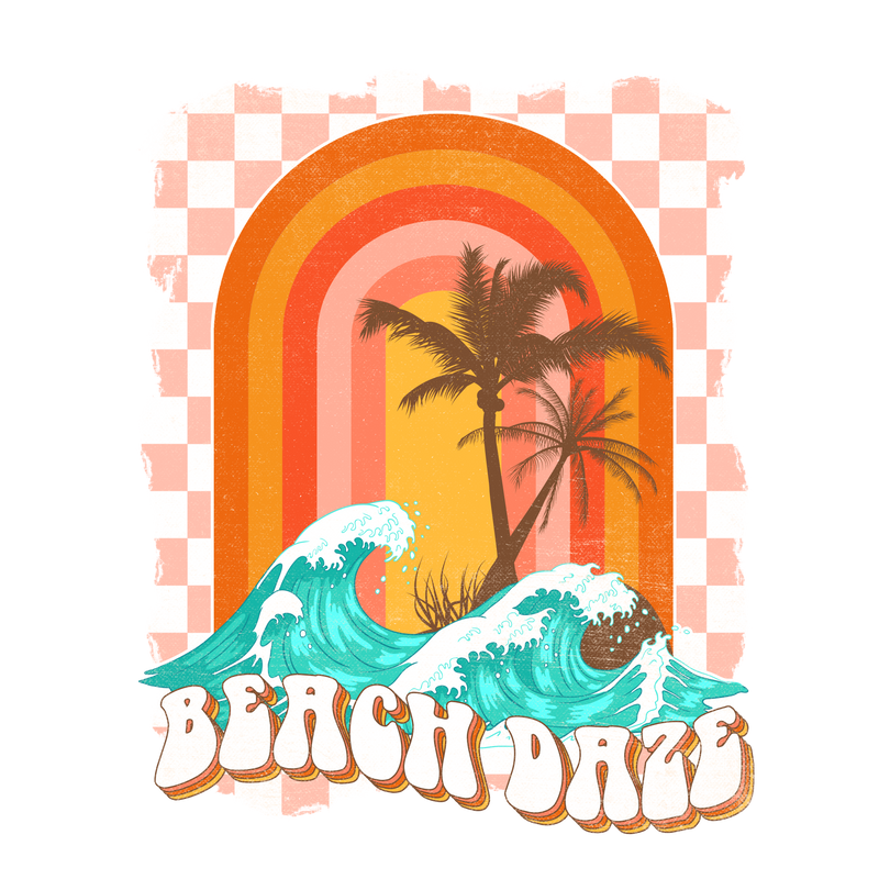 Direct to Film Transfer - Beach Daze Retro
