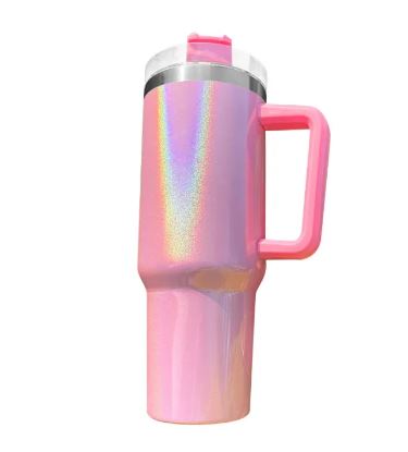 Holographic 40oz Tumbler with Handle |  Dupe