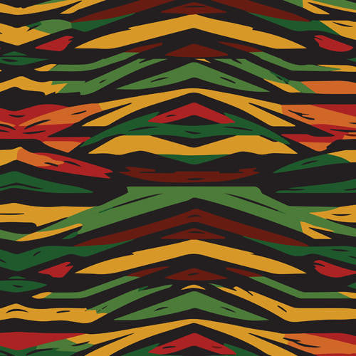 Printed Adhesive Vinyl | Pattern Permanent Vinyl - African Stripes