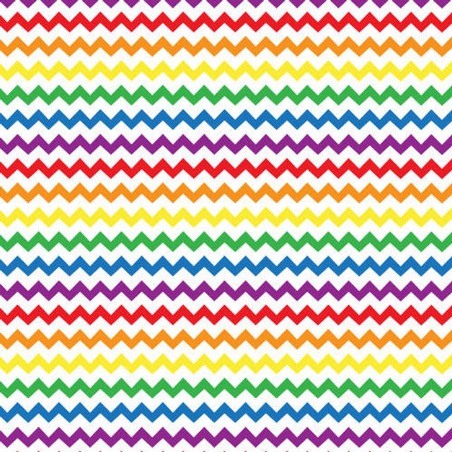 Rainbow Chevron 12" Pattern Heat Transfer Vinyl | Printed HTV