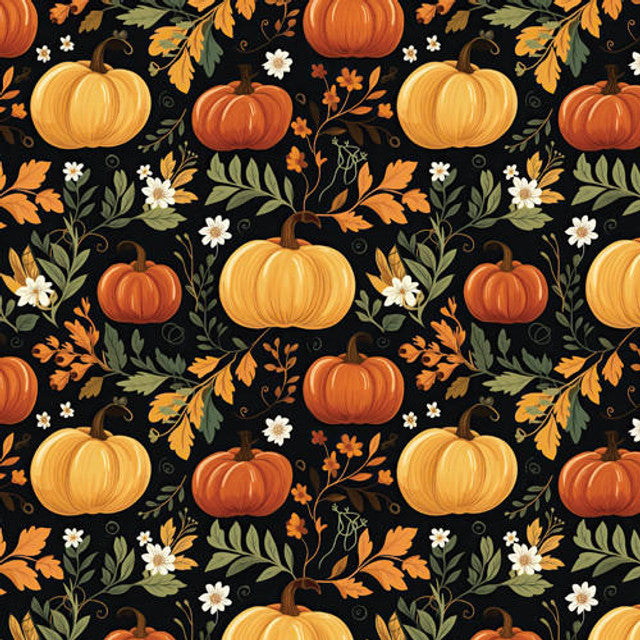 Printed Pattern Adhesive Vinyl | Pumpkin Spice