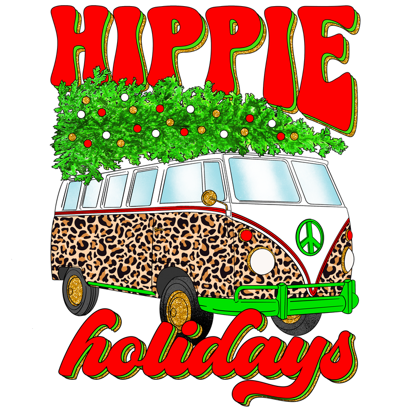 Direct to Film Transfer - Hippie Holidays
