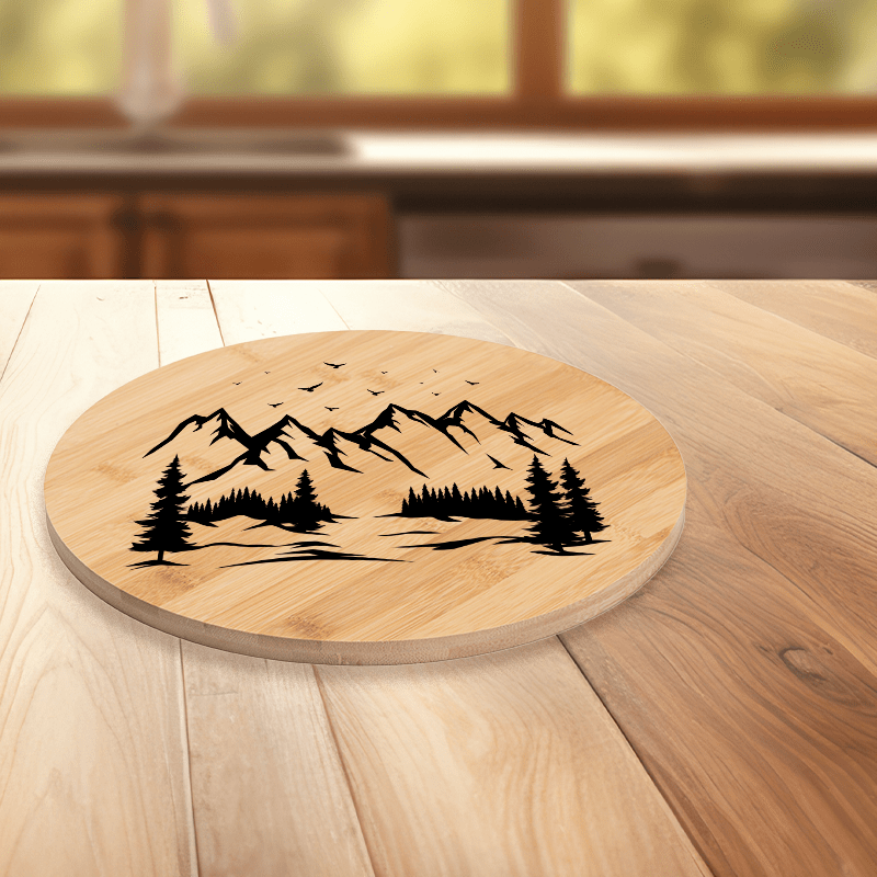 Round Bamboo Cutting Board 11.8" | Sublimation Blanks