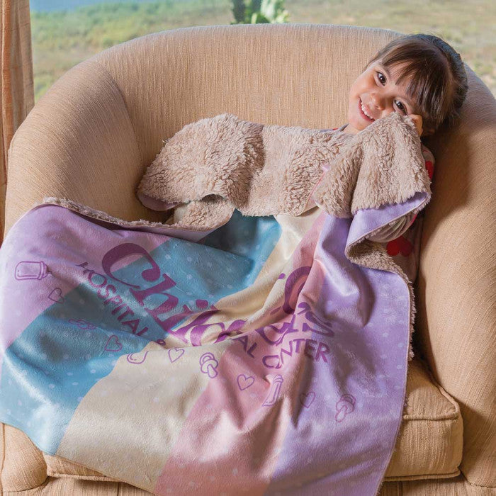 SUBLIMATION SHERPA LINED BABY BLANKET