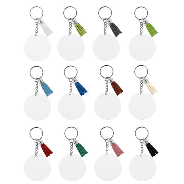 Acrylic Keychain Rings Acrylic Blanks Tassels