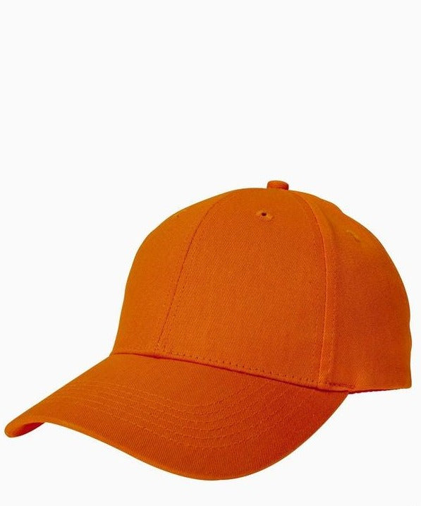 Orange Unisex 6-Panel Structured Twill Cap