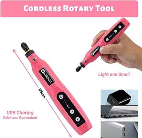Mini Pink Cordless Rotary Tool - Mini Drill and Sander