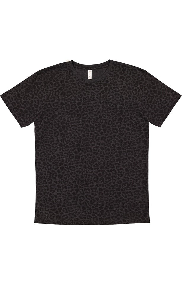 Black Leopard Print Adult T-shirt