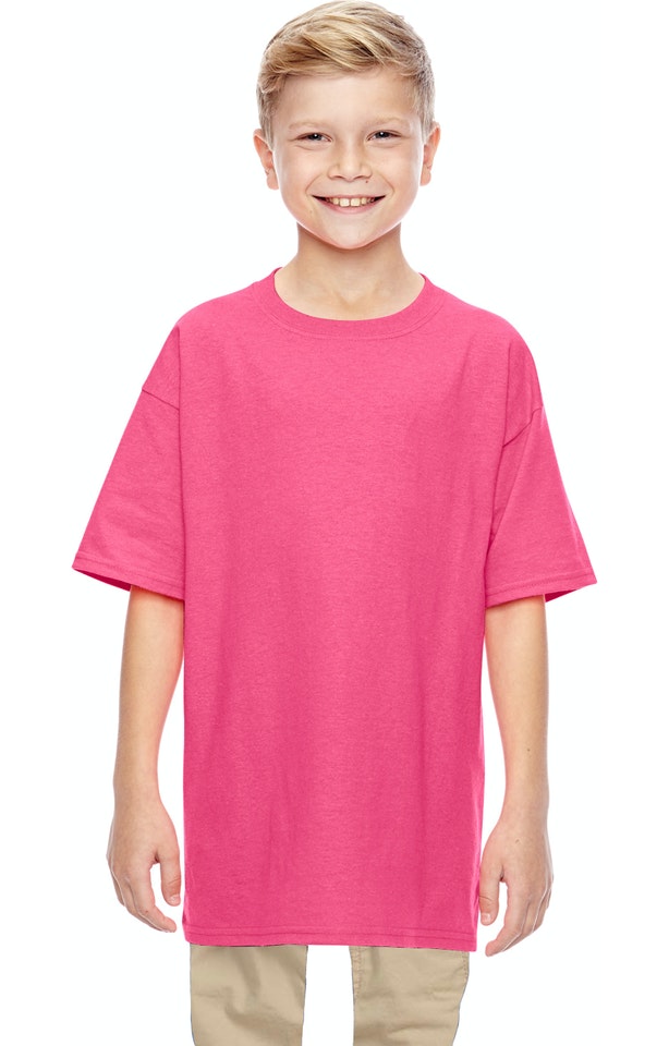 Safety Pink Youth Unisex Heavy Cotton™ 5.3 oz. T-Shirt