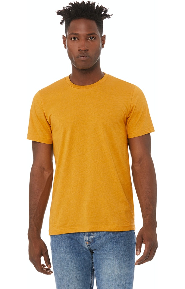 Heather Mustard Yellow Bella + Canva Unisex CVC T-Shirt