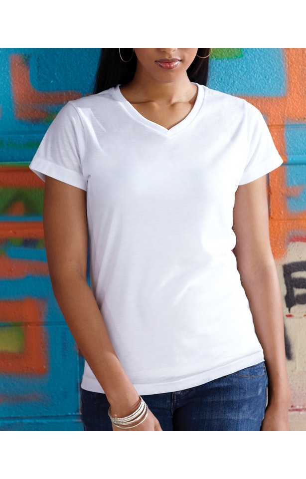 Women's V-Neck Polyester Sublimation Tee
