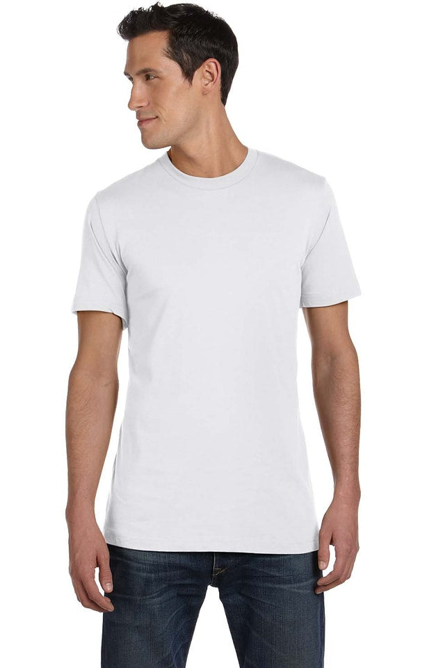 White Bella + Canva Unisex Heather CVC T-Shirt