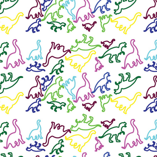 Printed Adhesive Vinyl | Pattern Permanent Vinyl - Colorful Dinosaurs