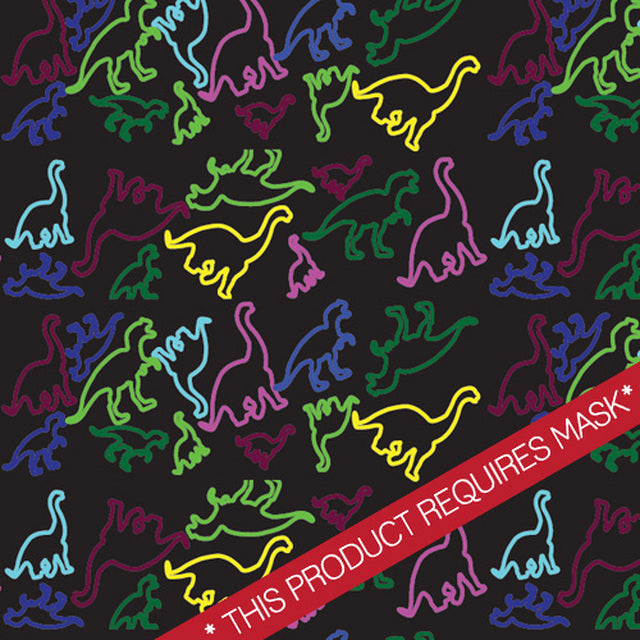 Colorful Dinosaurs 2 12" Pattern Heat Transfer Vinyl / Siser Easy Patterns / Printed HTV