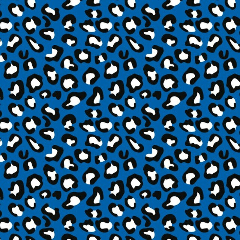 Printed Pattern Heat Transfer Vinyl - Blue Leopard Print