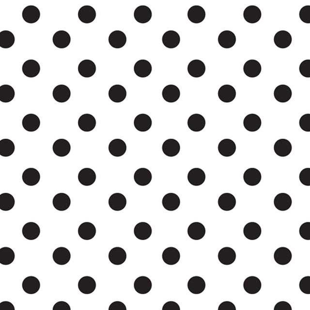 Printed Pattern Heat Transfer Vinyl - White & Black Polka Dots