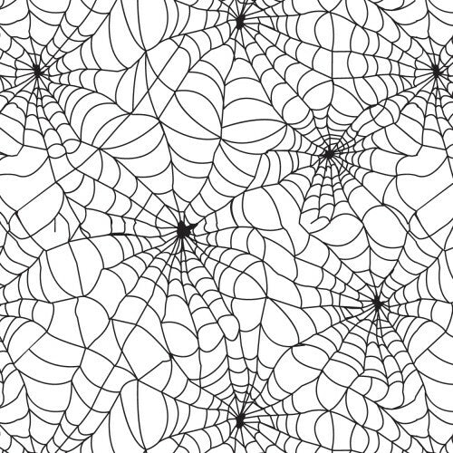 Permanent Patterned Vinyl - Black Spider Web