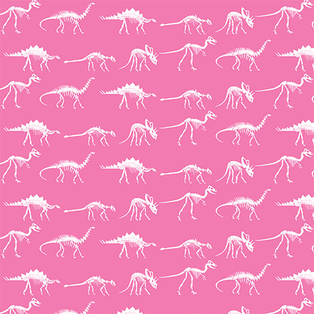 Dinosaur Skeleton on Pink 12" Pattern Heat Transfer Vinyl / Siser Easy Patterns / Printed HTV