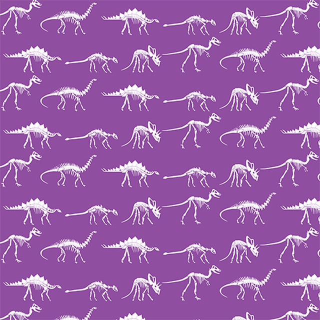 Dinosaur Skeleton on Purple 12" Pattern Heat Transfer Vinyl / Siser Easy Patterns / Printed HTV