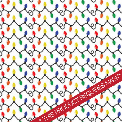 Pattern Transfer Light Printed Pattern Heat Transfer Vinyl - Christmas Lights