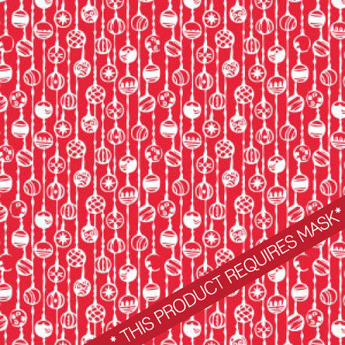 Red Ornaments 12" Pattern HTV / Siser Easy Patterns / Printed HTV / Custom Patterns