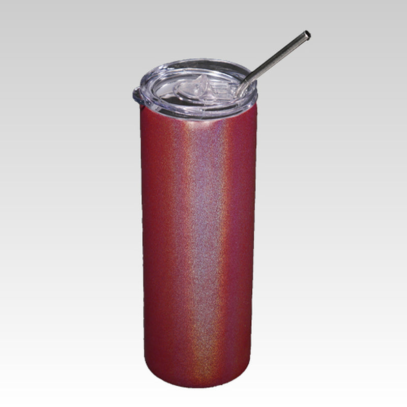 Sublimation Stainless Steel Holographic Glitter Tumbler with Straw 20 oz
