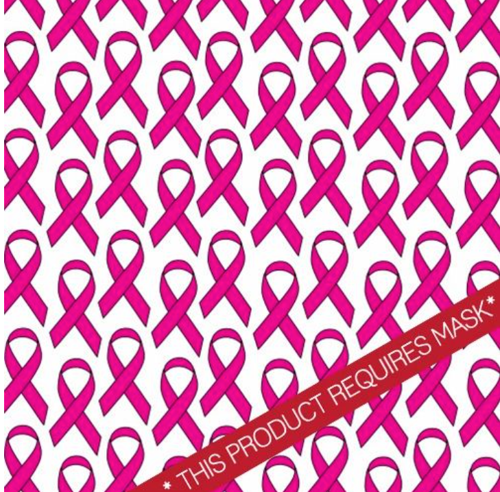 Breast Cancer Ribbons Custom 12" Pattern Heat Transfer Vinyl / Siser Easy Patterns / Printed HTV