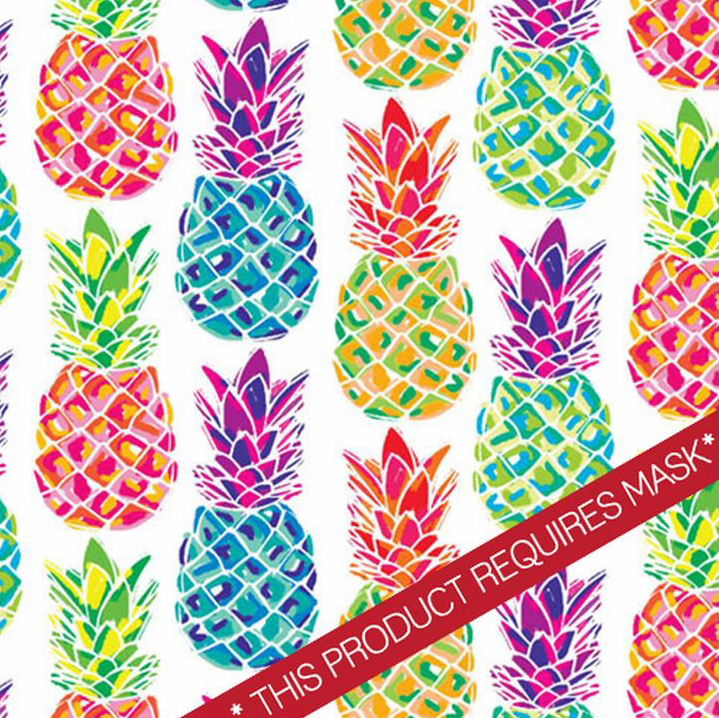 Printed Pattern Heat Transfer Vinyl - Watercolor Pineapples