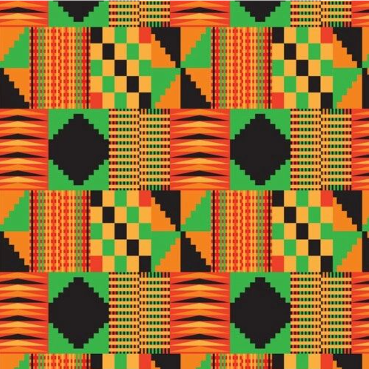 Printed Pattern Adhesive Vinyl - African Kente Cloth