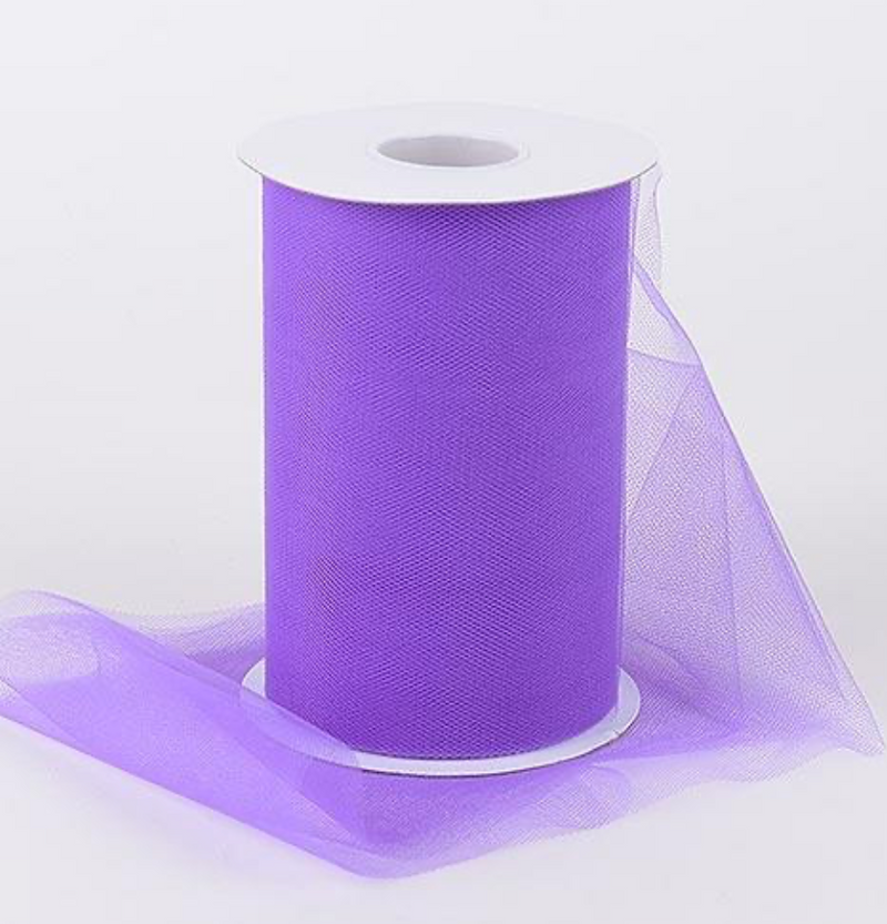 6" x 100 yard Tulle - Purple