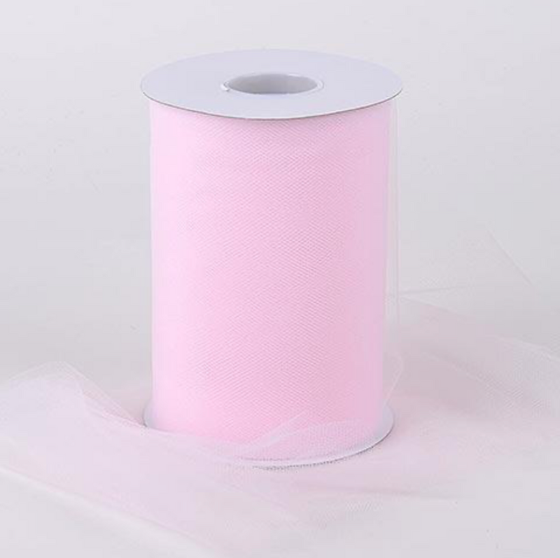 6" x 100 yard Tulle - Light Pink