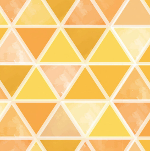 Yellow Water Color Triangles 12" Pattern Heat Transfer Vinyl / Siser Easy Patterns / Printed HTV