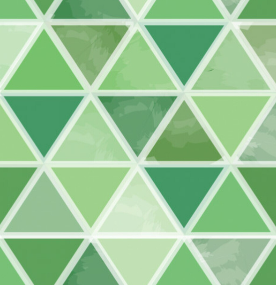 Printed Pattern Heat Transfer Vinyl - Green Watercolor Triangles