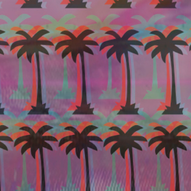 Retro Palm Trees 12" Pattern Heat Transfer Vinyl / Siser Easy Patterns / Printed HTV
