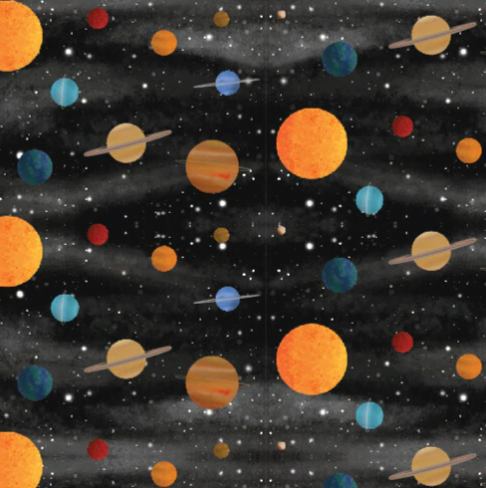 Solar System Model Pattern Print