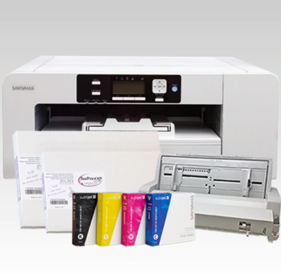 Sawgrass Sublimation SG1000 Printer with Starter Install Kit and TexPrint Paper 11x17 and 13x19 and Bypass Tray