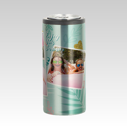 Sublimation Stainless Steel Silver Can Cooler