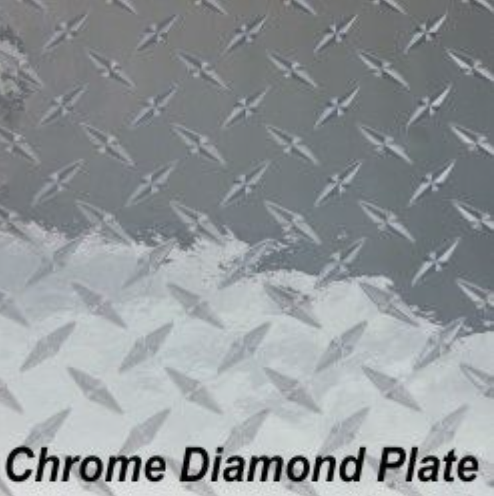Chrome Dimond Plate - Permanent Adhesive Vinyl