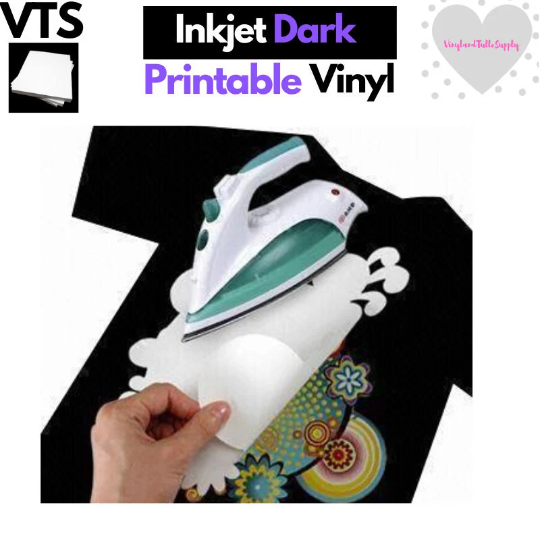 VTS Dark 11" x 17" 5 Pack Fabric Inkjet Iron-On Printable Vinyl