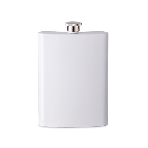 Sublimation white stainless steel flask 8 oz