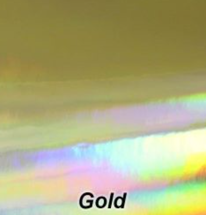 Holographic -Gold - Permanent Adhesive Vinyl