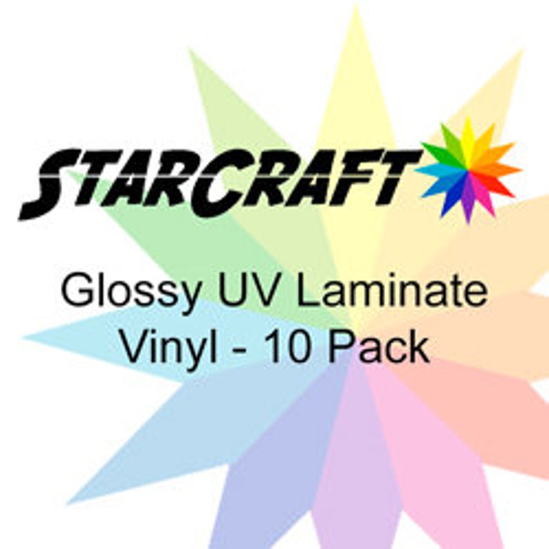 StarCraft Glossy UV Laminate 10-Pack / StarCraft Inkjet Laminate / StarCraft / Printable Permanent Vinyl