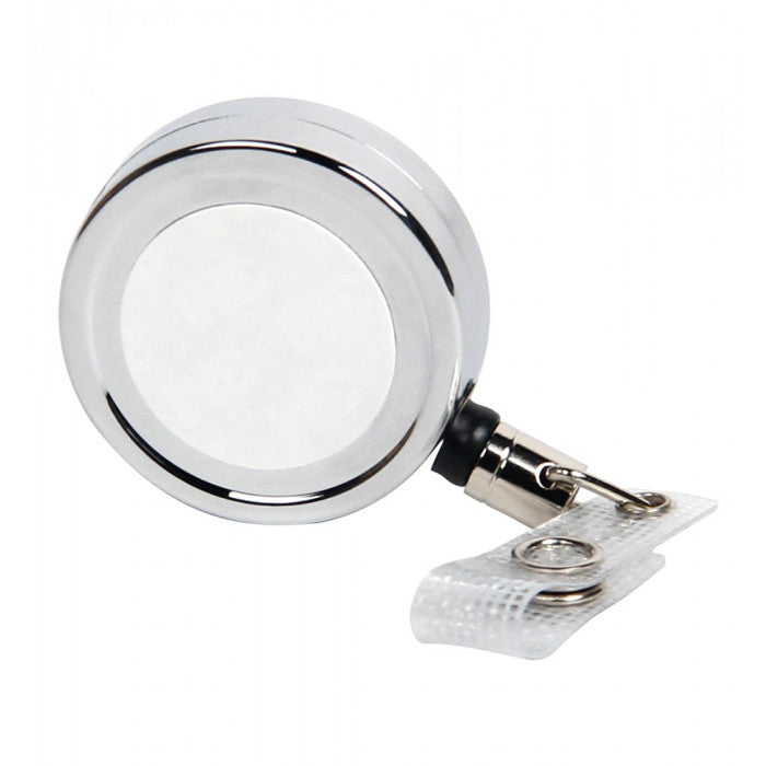 SUBLIMATION SILVER METAL BADGE REEL WITH INSERT