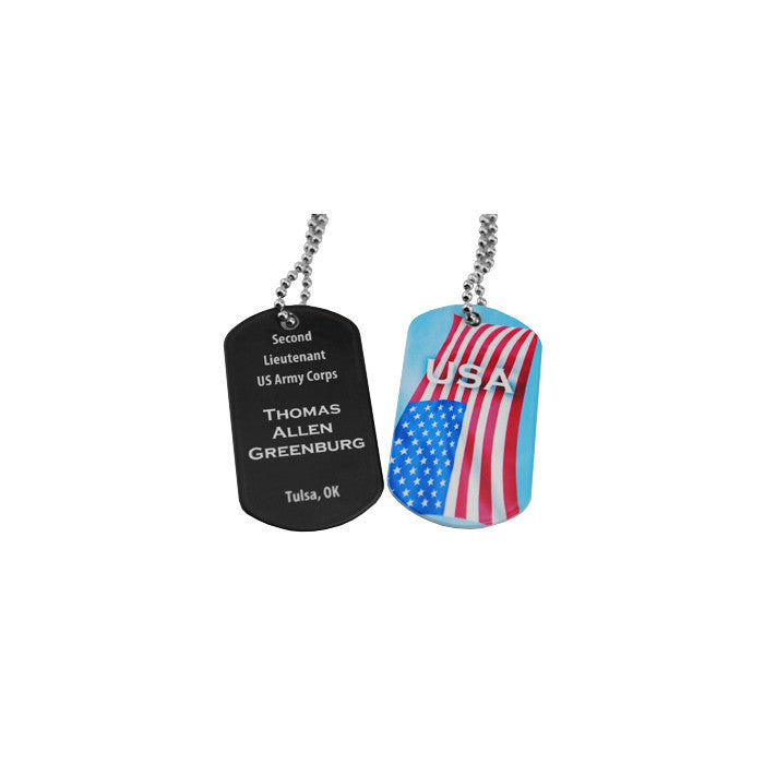 SUBLIMATION WHITE MILITARY DOG TAG (2 SIDED)