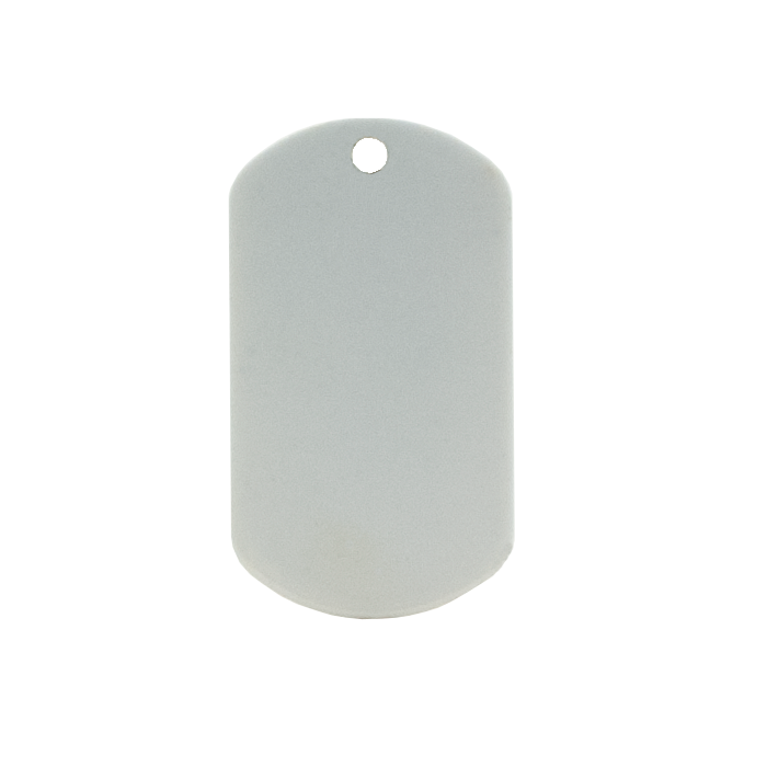 SUBLIMATION WHITE MILITARY DOG TAG (2 SIDED)